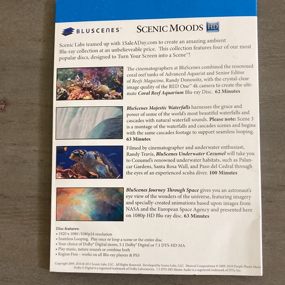 IMAX DEEP SEA 3D Blue-ray DVD plus 4 SCENIC MOODS, 4-Disc Blue-ray collection - Picture 3 of 10